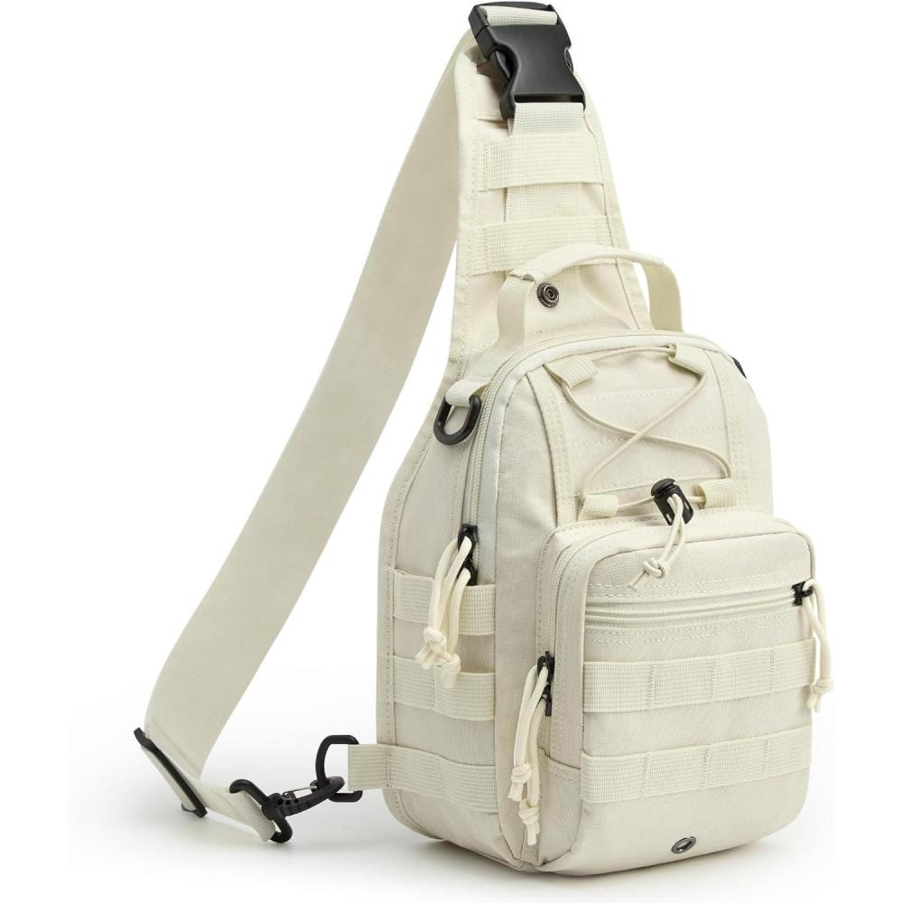 imageG4Free Outdoor Tactical Bag Backpack Military Sport Bag Pack Sling Shoulder Backpack Tactical Bag for Every Day CarryBeige