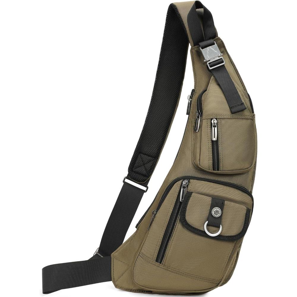 imageNICGID Sling Bag Chest Shoulder Backpack Crossbody Bags Casual Daypack for Men WomenArmy Gren014