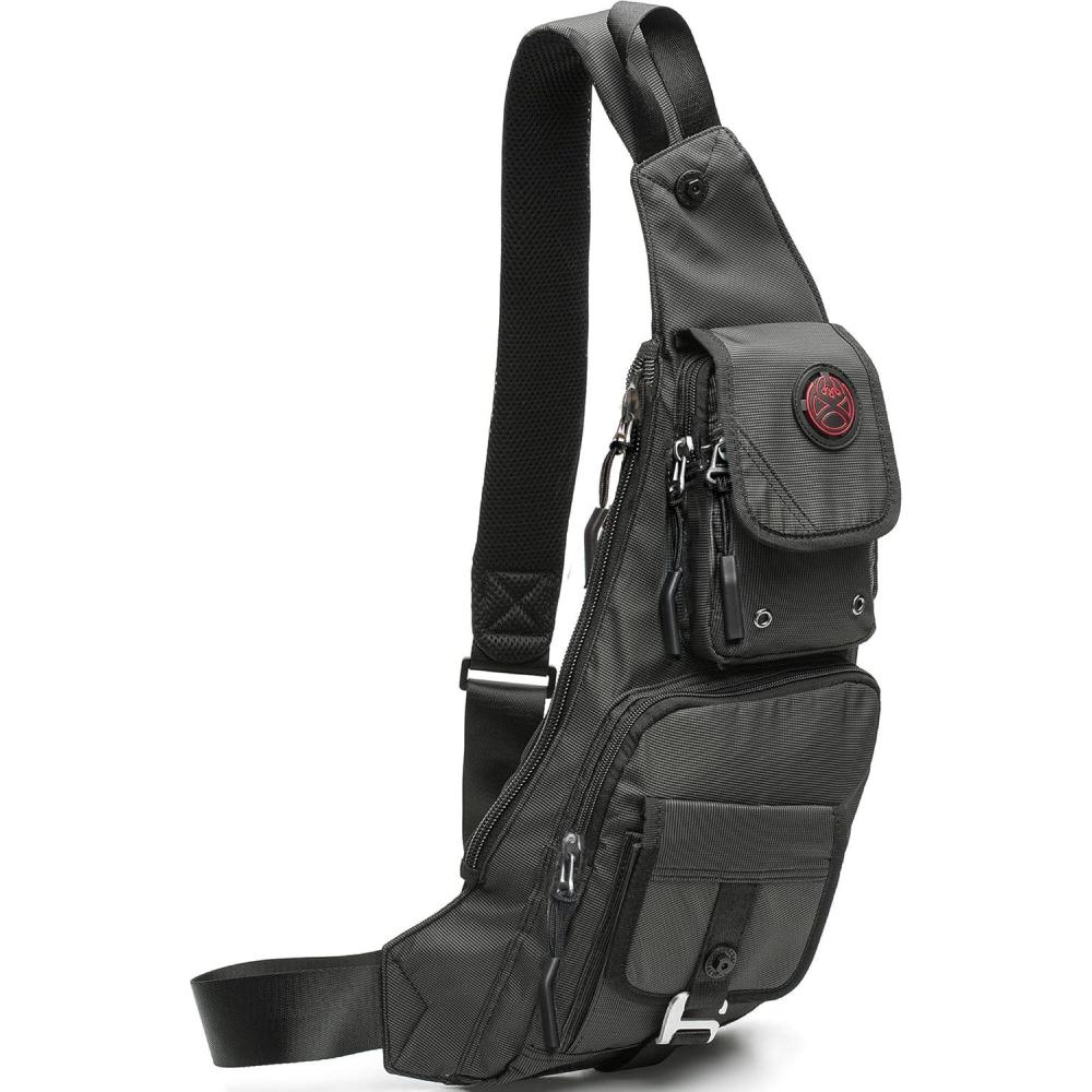 imageNICGID Sling Bag Chest Shoulder Backpack Crossbody Bags Casual Daypack for Men WomenBlack2