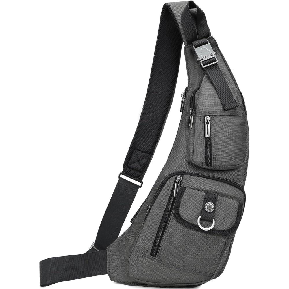 imageNICGID Sling Bag Chest Shoulder Backpack Crossbody Bags Casual Daypack for Men WomenGrey014