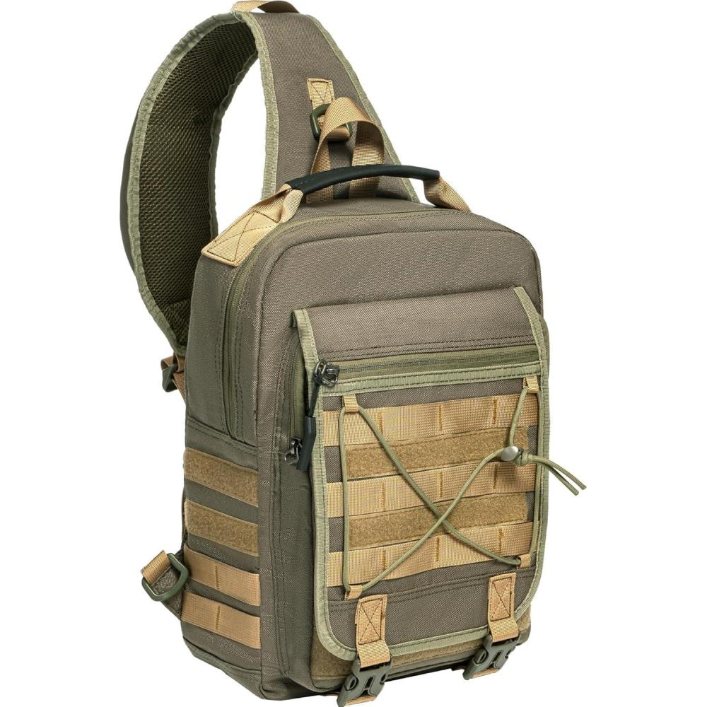 imageNICGID Tactical Military Backpack Daypack Molle Army Assault Pack Bug Out Bag Travel Fishing Hiking Trekking RucksackArmy Green8081