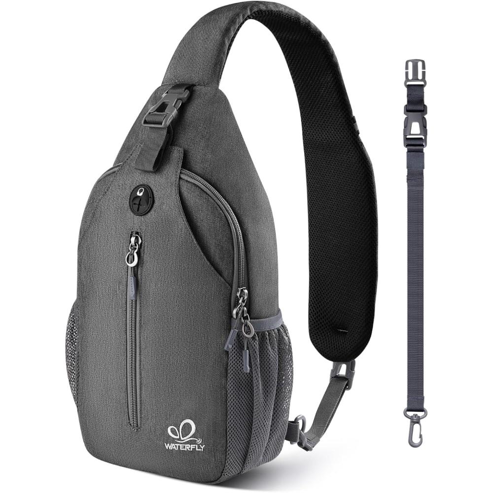 imageWATERFLY Crossbody Sling Backpack Sling Bag Travel Hiking Chest Bag DaypackGreyother Style