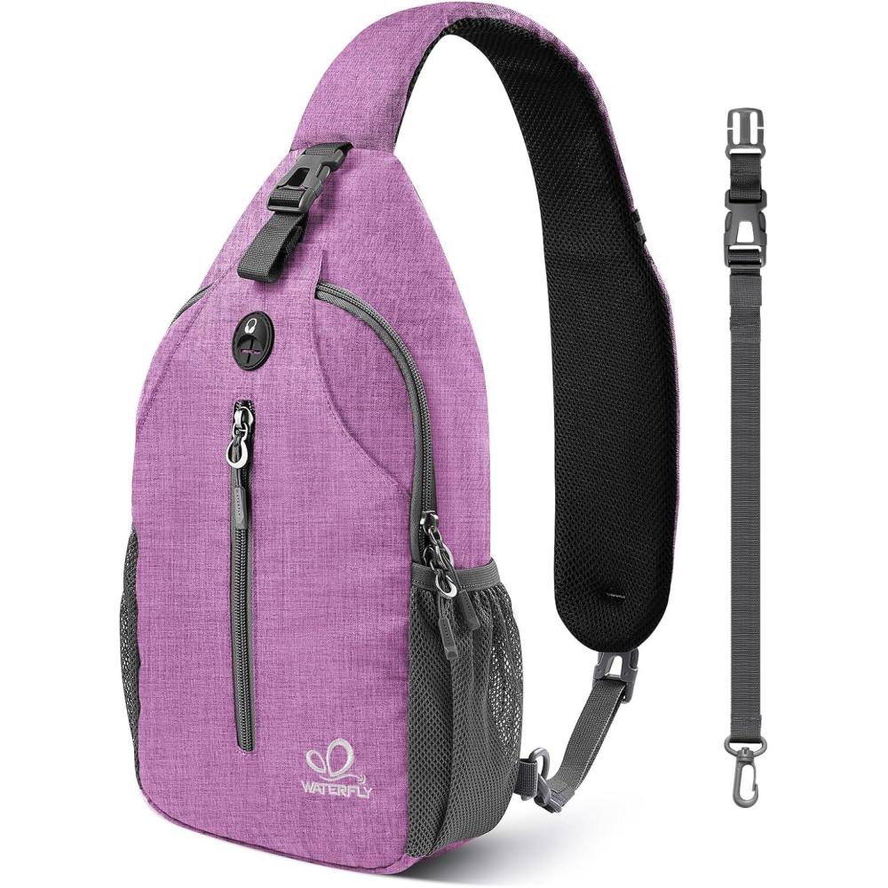 imageWATERFLY Crossbody Sling Backpack Sling Bag Travel Hiking Chest Bag DaypackPurpleother Style