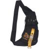 imageNylon Sling Chest Bag Daypack Bicycle Travel Gym BackpackMedium Black