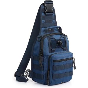 G4Free Outdoor Tactical Bag Backpack, Military Sport Bag Pack Sling Shoulder Backpack Tactical Bag for Every Day Carry(Dark Blue)