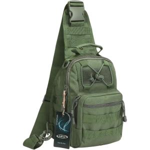 G4Free Outdoor Tactical Bag Backpack, Military Sport Bag Pack Sling Shoulder Backpack Tactical Bag for Every Day Carry(New Army Green)