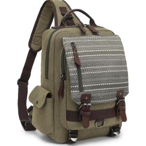 Leaper Retro Crossbody Bag Sling Bag Canvas Messenger Bag for Men Women Shoulder Bag Crossbody Handbags Satchel Travel Bag(Army Green-jh)