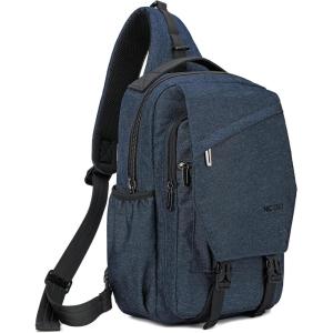 NICGID Sling Bag Backpack, 13.3” 14.1” Laptop Bag Crossbody Shoulder Chest Backpacks Travel Outdoors for Men Women(Blue)