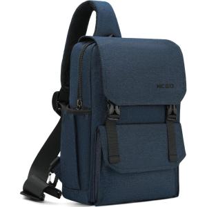 NICGID Sling Bag Backpack, 13.3” 14.1” Laptop Bag Crossbody Shoulder Chest Backpacks Travel Outdoors for Men Women(Blue-036)