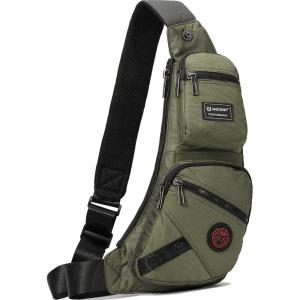 NICGID Sling Bag Chest Shoulder Backpack Crossbody Bags Casual Daypack for Men Women(Army Green-1)