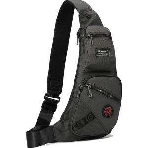 NICGID Sling Bag Chest Shoulder Backpack Crossbody Bags Casual Daypack for Men Women(Black-1)