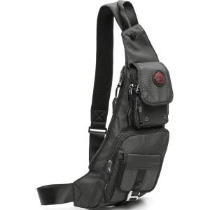 NICGID Sling Bag Chest Shoulder Backpack Crossbody Bags Casual Daypack for Men Women(Black-2)