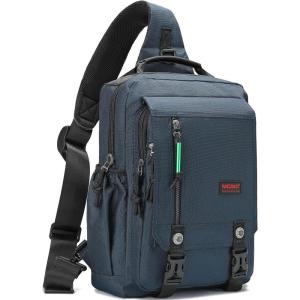 NICGID Sling Bags Chest Shoulder Backpacks, 12.5” 13.3” 14.1” 15.6”Laptop Backpack Crossbody Messenger Bag Travel Outdoor(Blue)