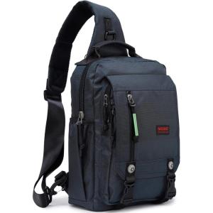 NICGID Sling Bags Chest Shoulder Backpacks, 12.5” 13.3” 14.1” 15.6”Laptop Backpack Crossbody Messenger Bag Travel Outdoor(Blue-nylon)
