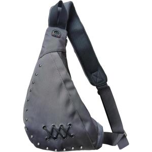 Nylon Sling Chest Bag Daypack Bicycle Travel Gym Backpack(S3- Gray)