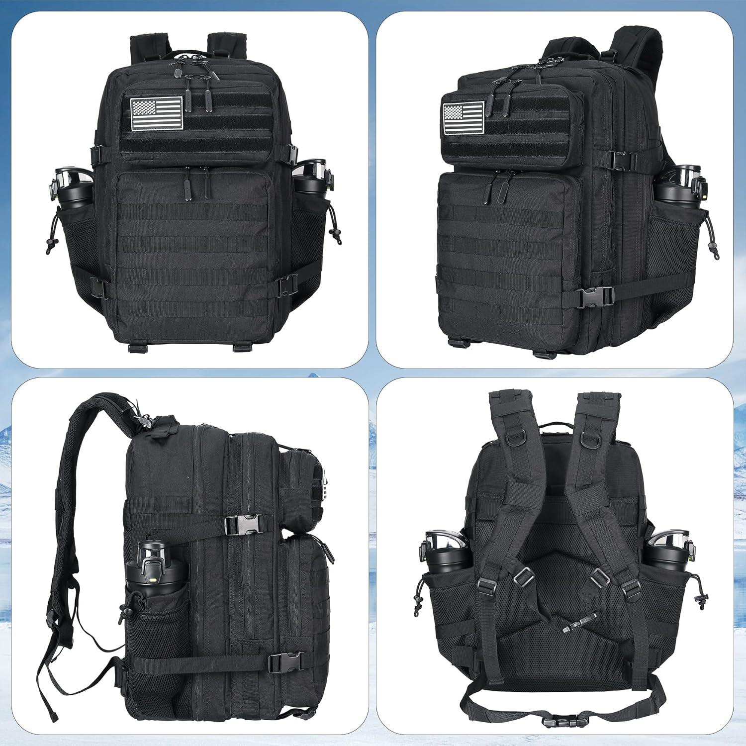 Assault Ruck 45L Tactical Assault Backpack 3 day assault pack with Molle Waterproof ...