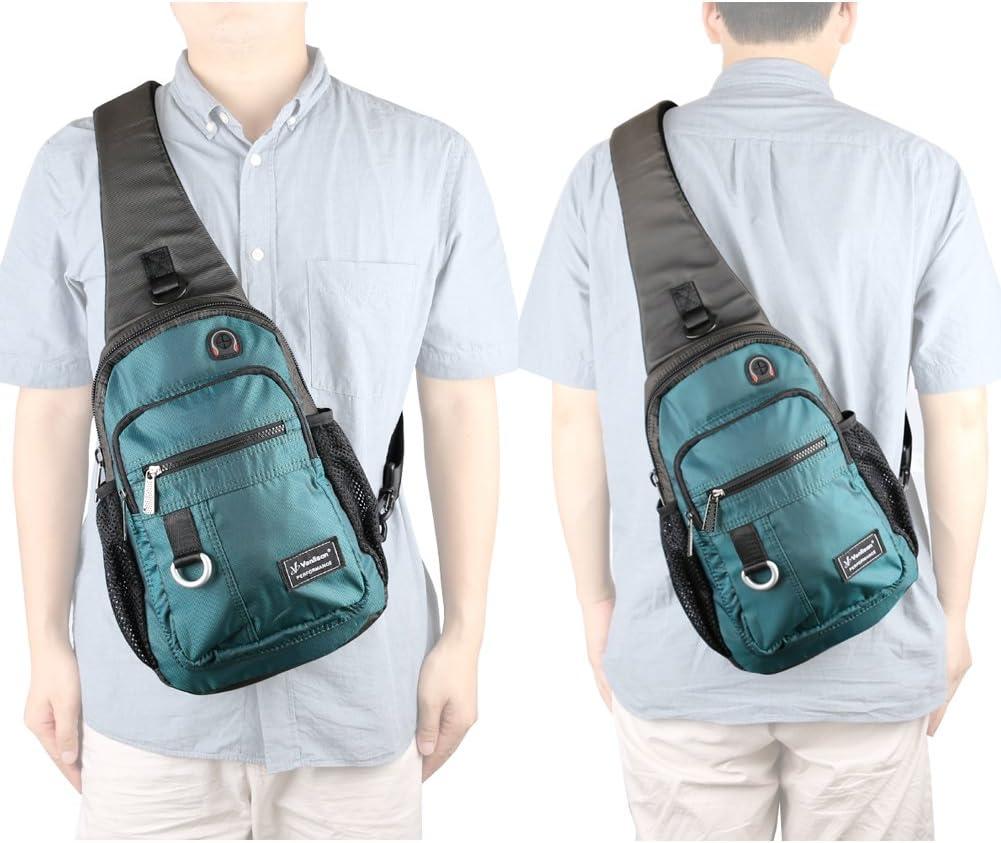 imageCrossbody Sling Bag Backpack for Men amp Women BlackAdark Greenfits 105 Ipad