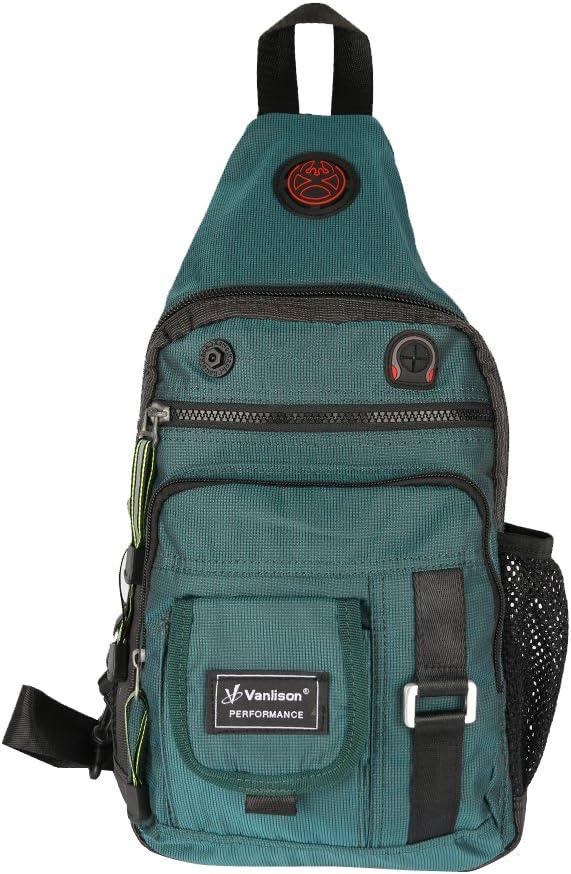 imageCrossbody Sling Bag Backpack for Men amp Women BlackBdark Greenfits 105 Ipad