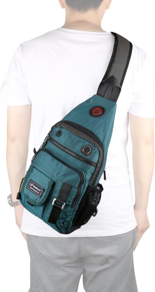 imageCrossbody Sling Bag Backpack for Men amp Women BlackBdark Greenfits 105 Ipad