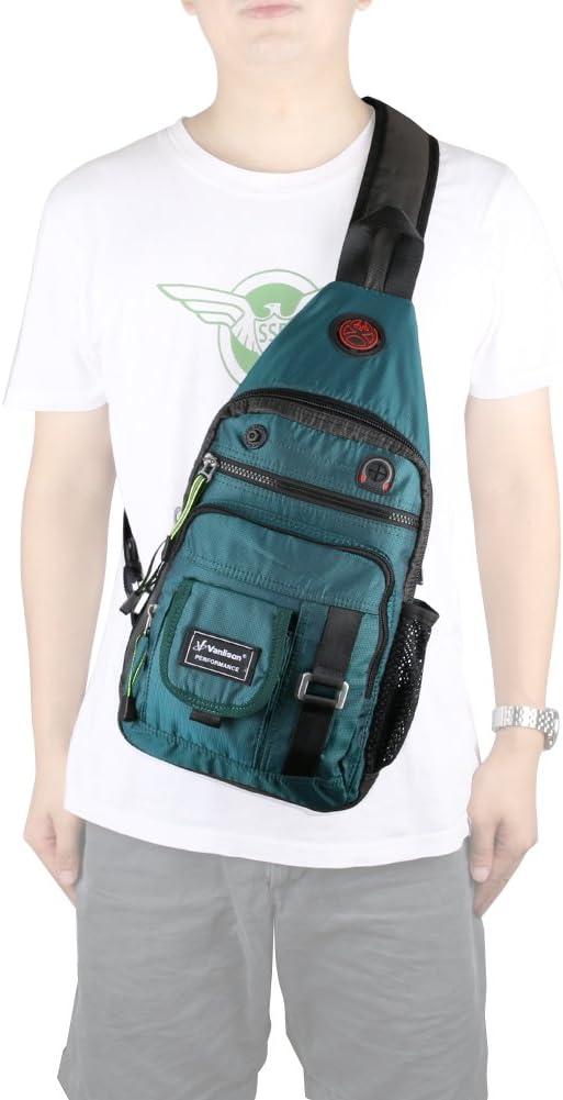 imageCrossbody Sling Bag Backpack for Men amp Women BlackBdark Greenfits 105 Ipad