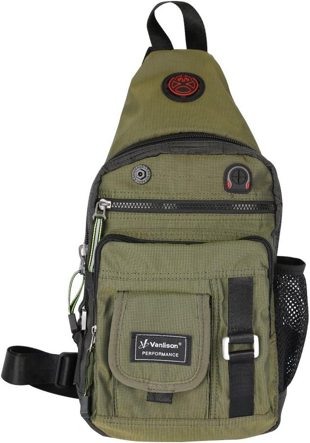 imageCrossbody Sling Bag Backpack for Men amp Women BlackBgreenfits 105 Ipad