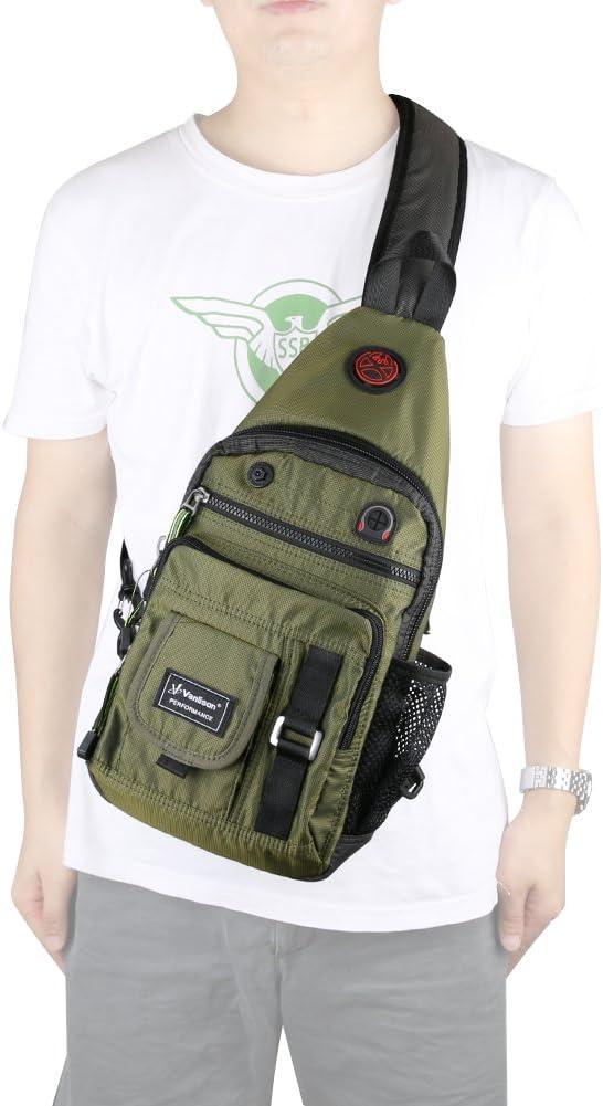 imageCrossbody Sling Bag Backpack for Men amp Women BlackBgreenfits 105 Ipad