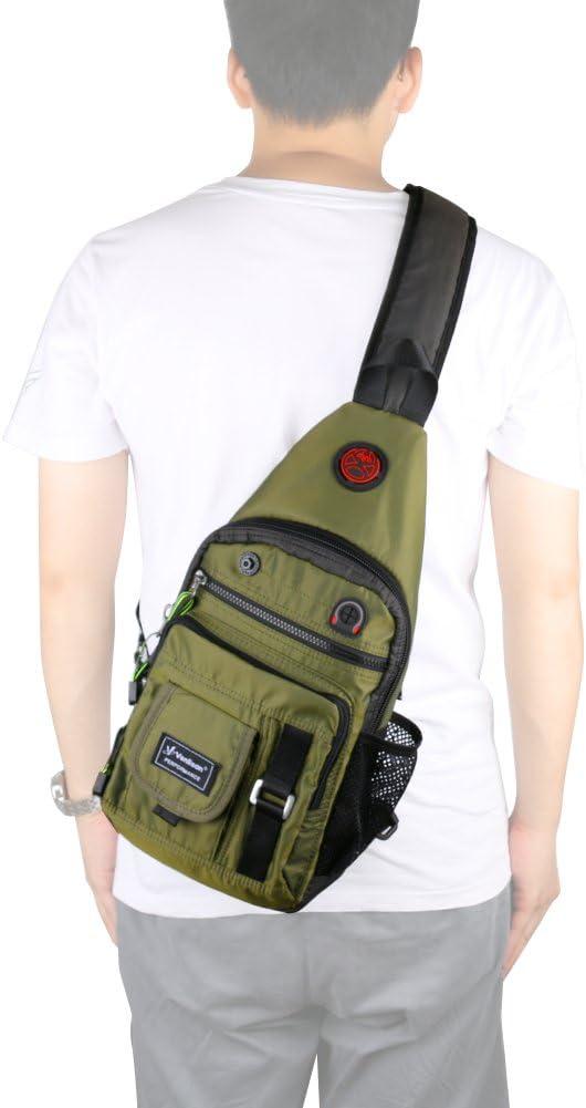imageCrossbody Sling Bag Backpack for Men amp Women BlackBgreenfits 105 Ipad
