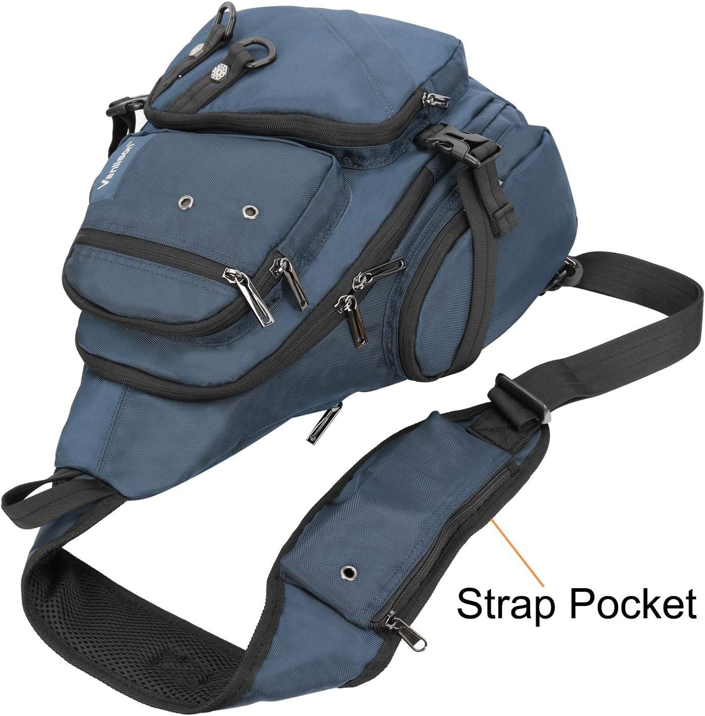 imageCrossbody Sling Bag Backpack for Men amp Women BlackCnavyfits 13 Laptop