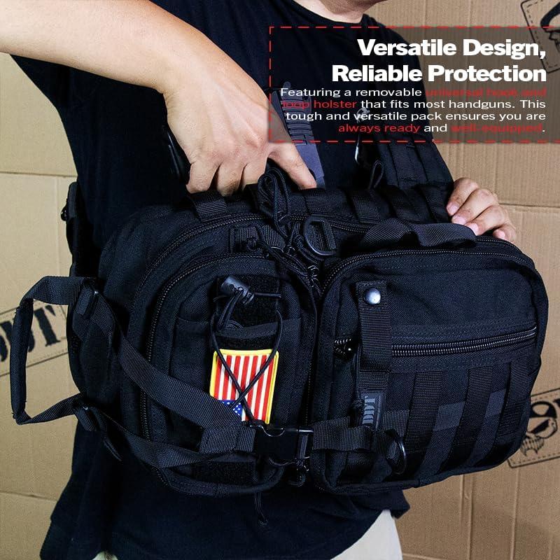imageDDT Death Dealer Tactical Assassin Sling EDC Bag Color BloodlineBlack
