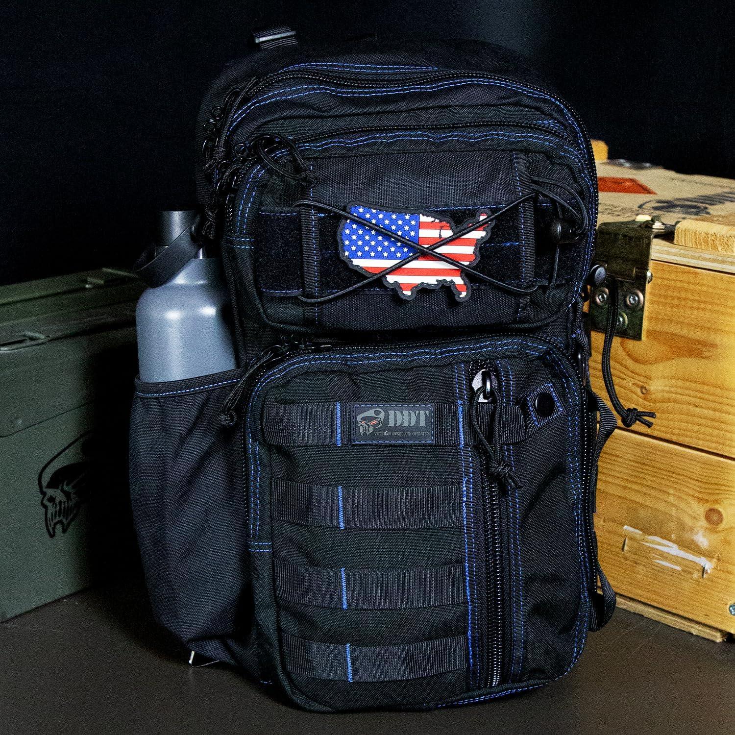 imageDDT Death Dealer Tactical Assassin Sling EDC Bag Color BloodlineBlueline