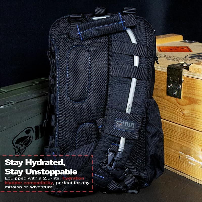 imageDDT Death Dealer Tactical Assassin Sling EDC Bag Color BloodlineBlueline