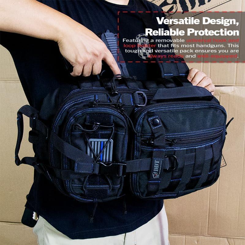 imageDDT Death Dealer Tactical Assassin Sling EDC Bag Color BloodlineBlueline