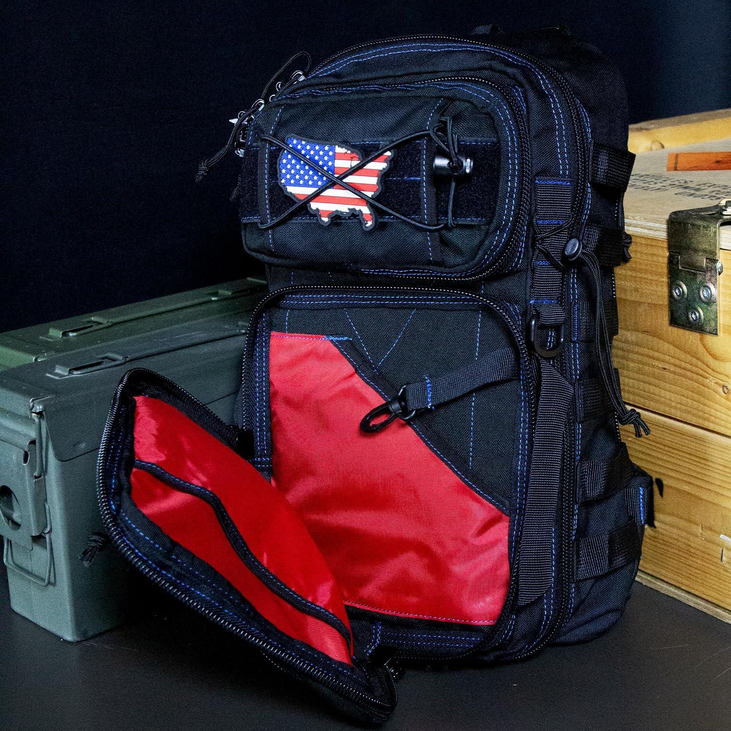 imageDDT Death Dealer Tactical Assassin Sling EDC Bag Color BloodlineBlueline
