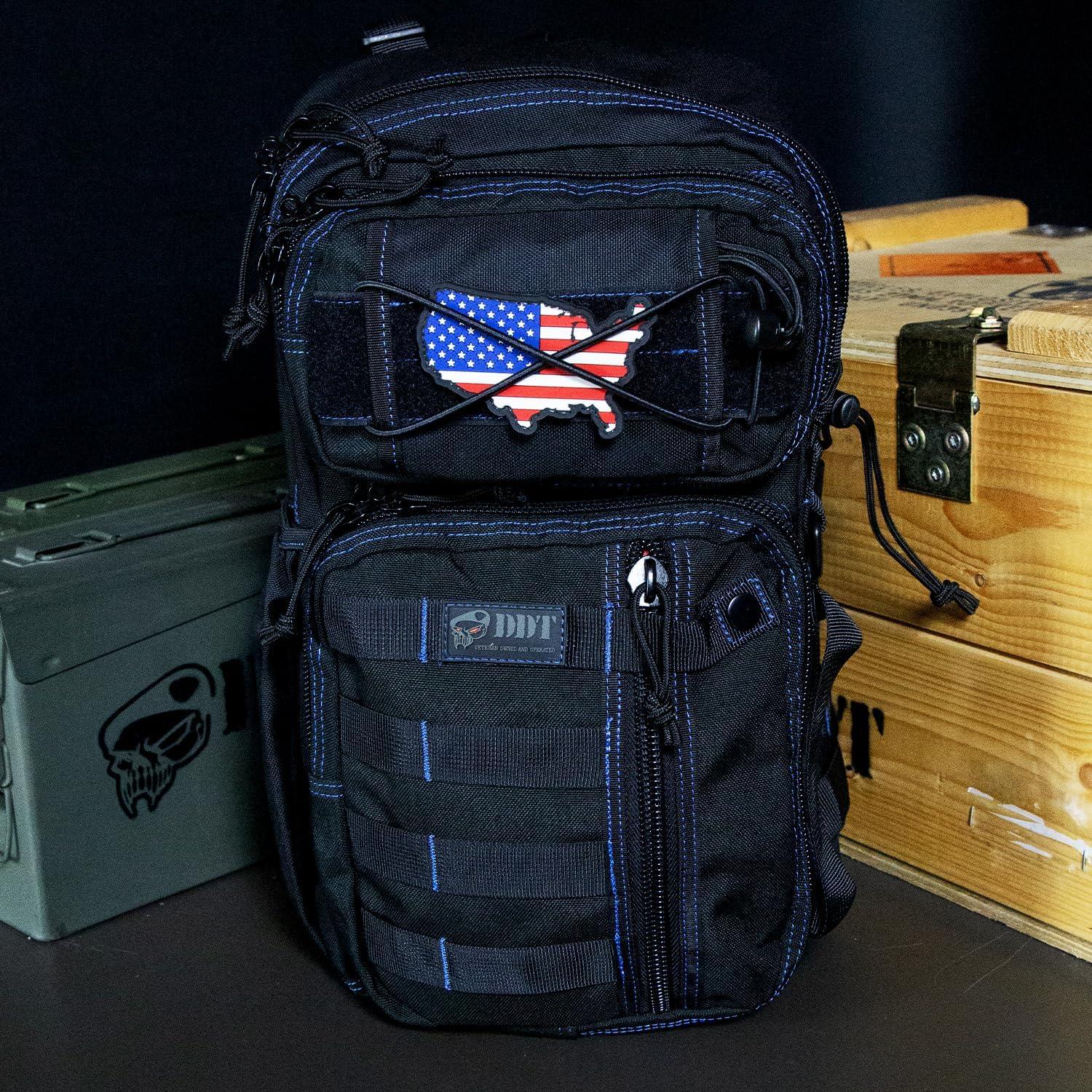 imageDDT Death Dealer Tactical Assassin Sling EDC Bag Color BloodlineBlueline