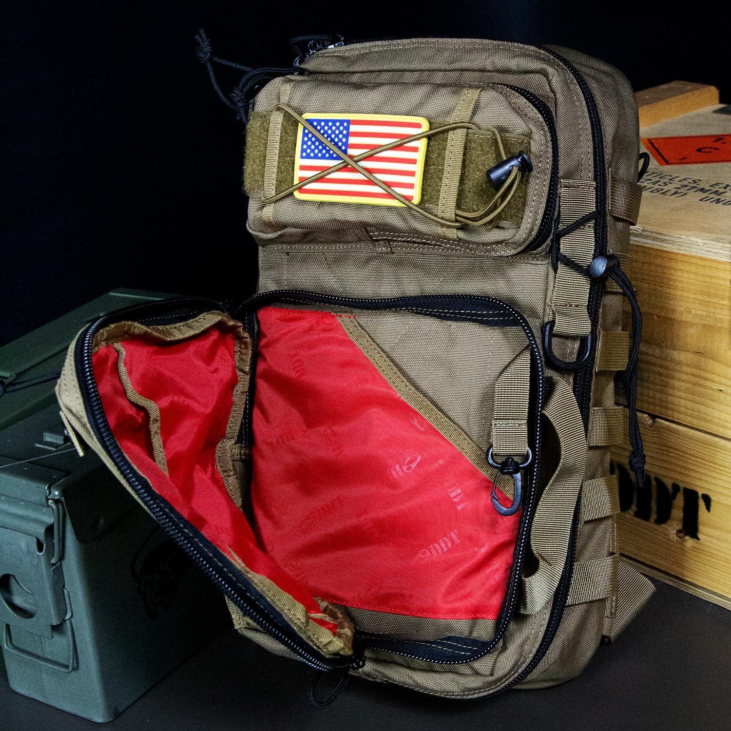 imageDDT Death Dealer Tactical Assassin Sling EDC Bag Color BloodlineTan
