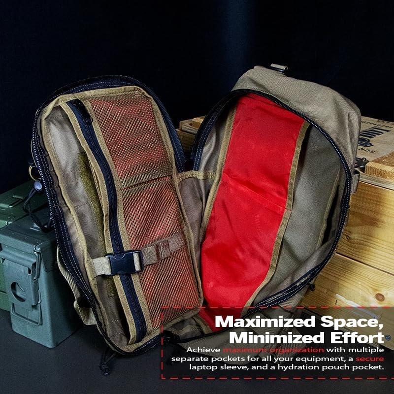 imageDDT Death Dealer Tactical Assassin Sling EDC Bag Color BloodlineTan