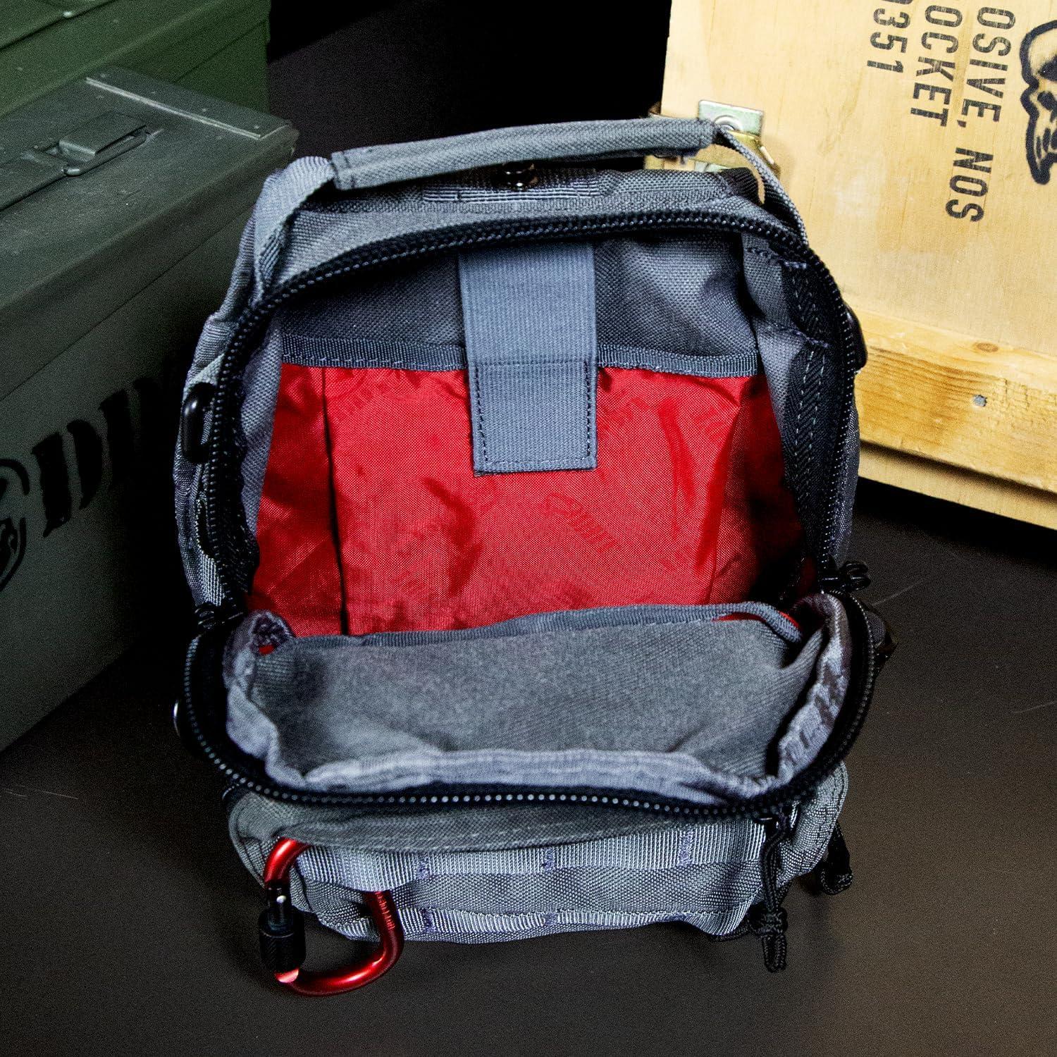 imageDDT Death Dealer Tactical Night Stalker Small Sling EDC Bag Color TanGunmetal