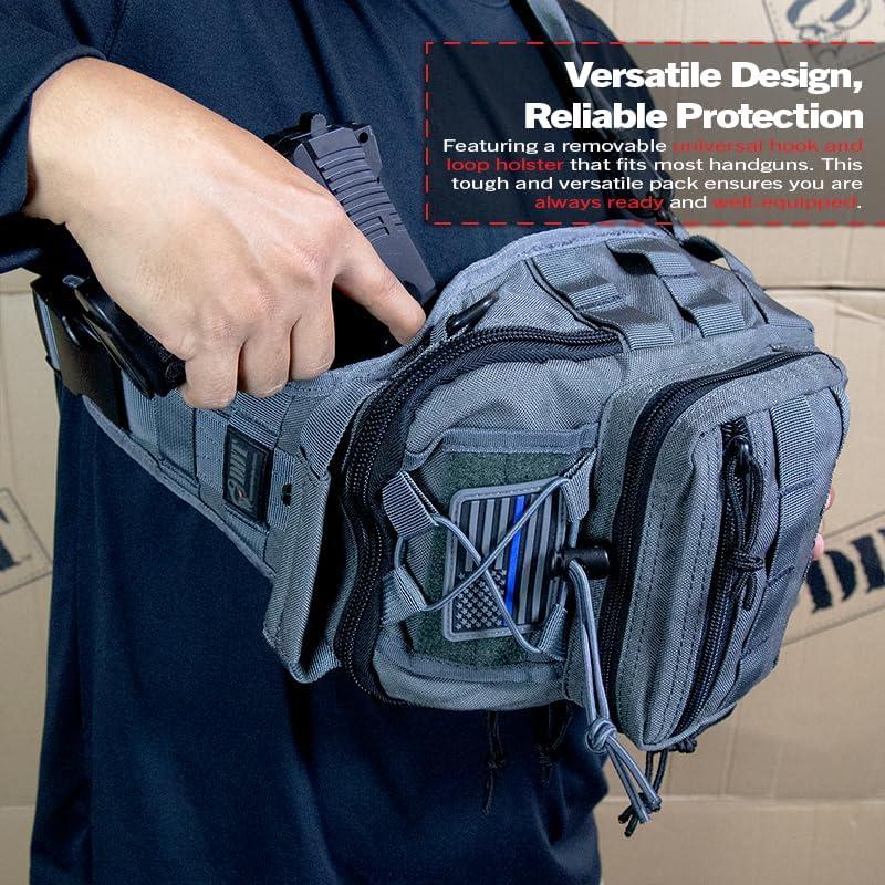 imageDDT Death Dealer Tactical Night Stalker Small Sling EDC Bag Color TanGunmetal