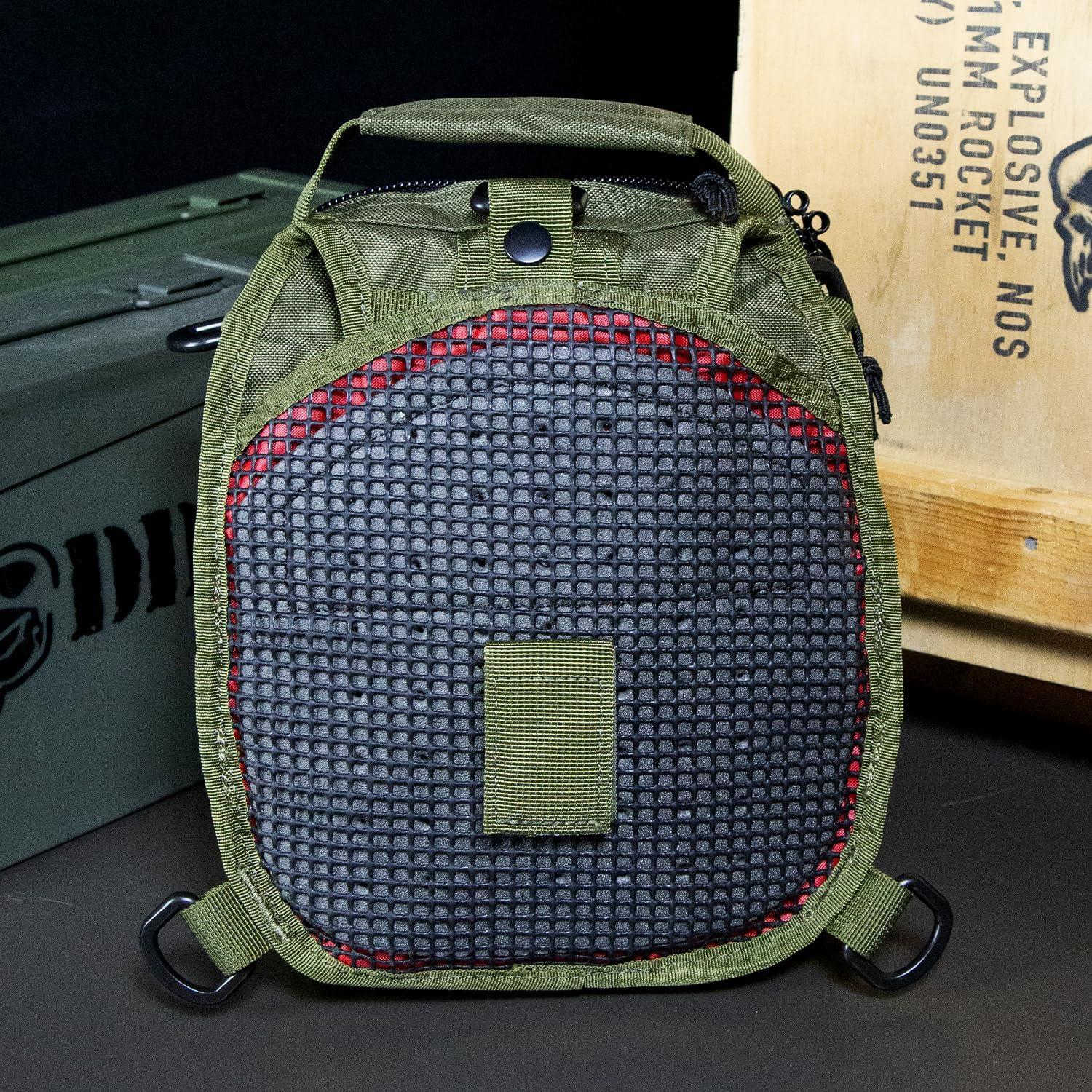 imageDDT Death Dealer Tactical Night Stalker Small Sling EDC Bag Color TanOd Green