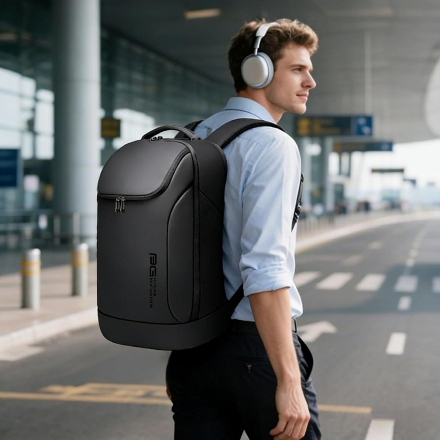 imageFUTURE AESTHETICS Business Smart Backpack Waterproof for womenmenFight Approved Durable Backpack suitable as overnight and travel backpack BlackBlack