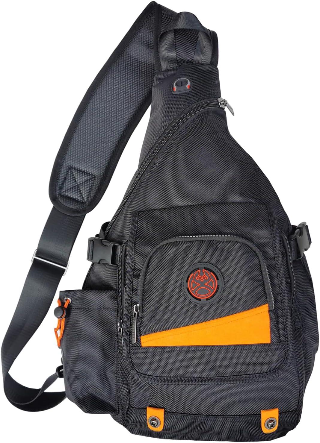 imageLarge Sling Bag Backpack Pack 13 14 Laptop Bag Satchel Festival Travel BlackBlack
