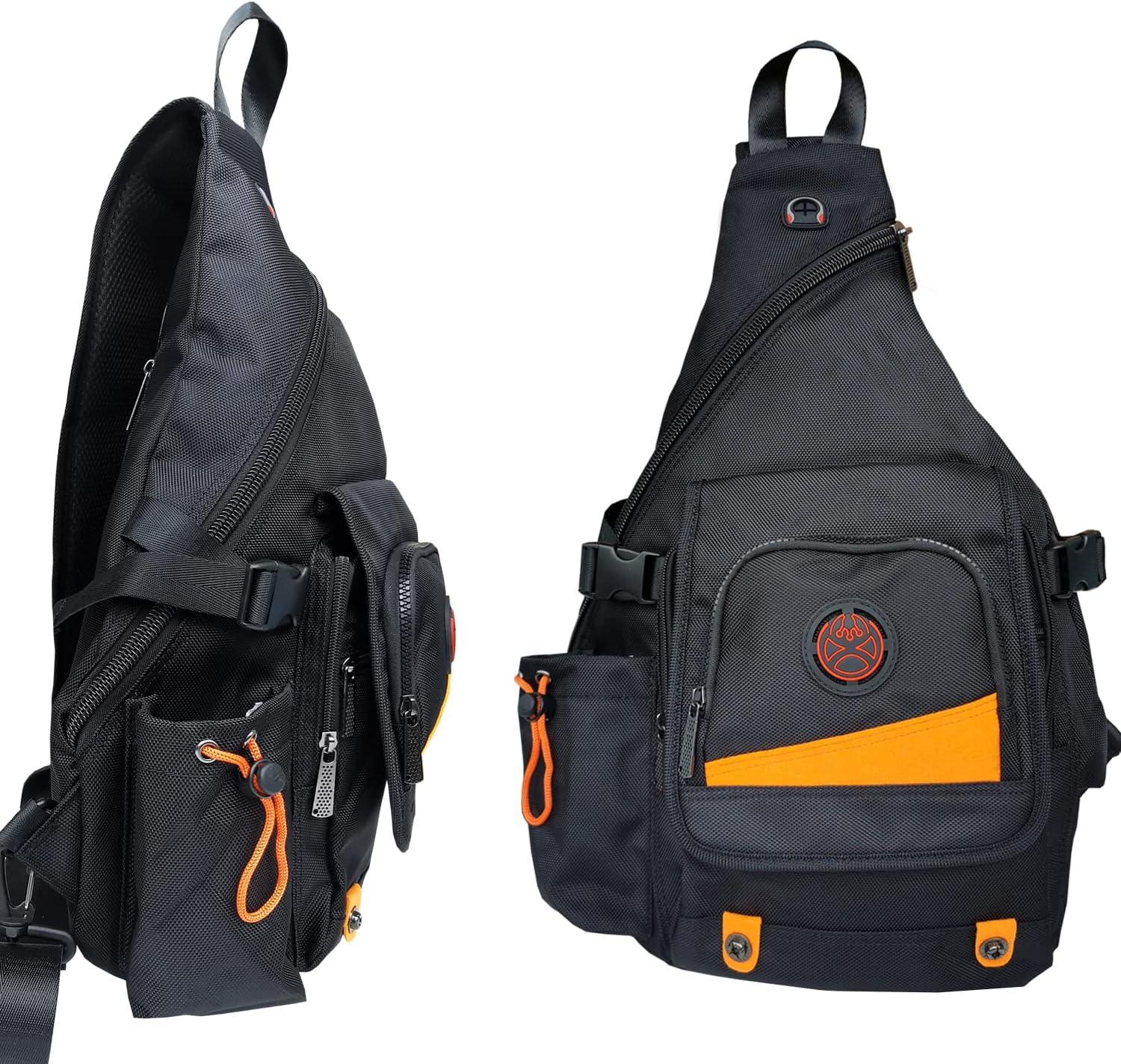 imageLarge Sling Bag Backpack Pack 13 14 Laptop Bag Satchel Festival Travel BlackBlack
