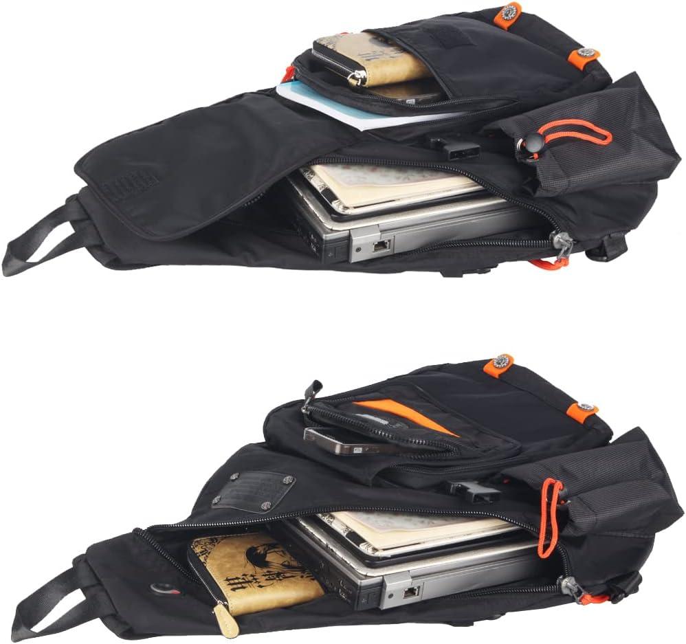 imageLarge Sling Bag Backpack Pack 13 14 Laptop Bag Satchel Festival Travel BlackBlack