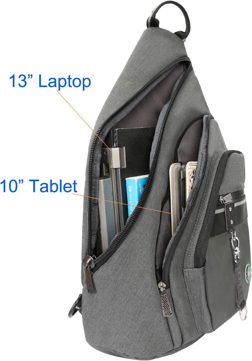 imageLarge Sling Bag Backpack Pack 13 14 Laptop Bag Satchel Festival Travel BlackStyleb Dark Blue