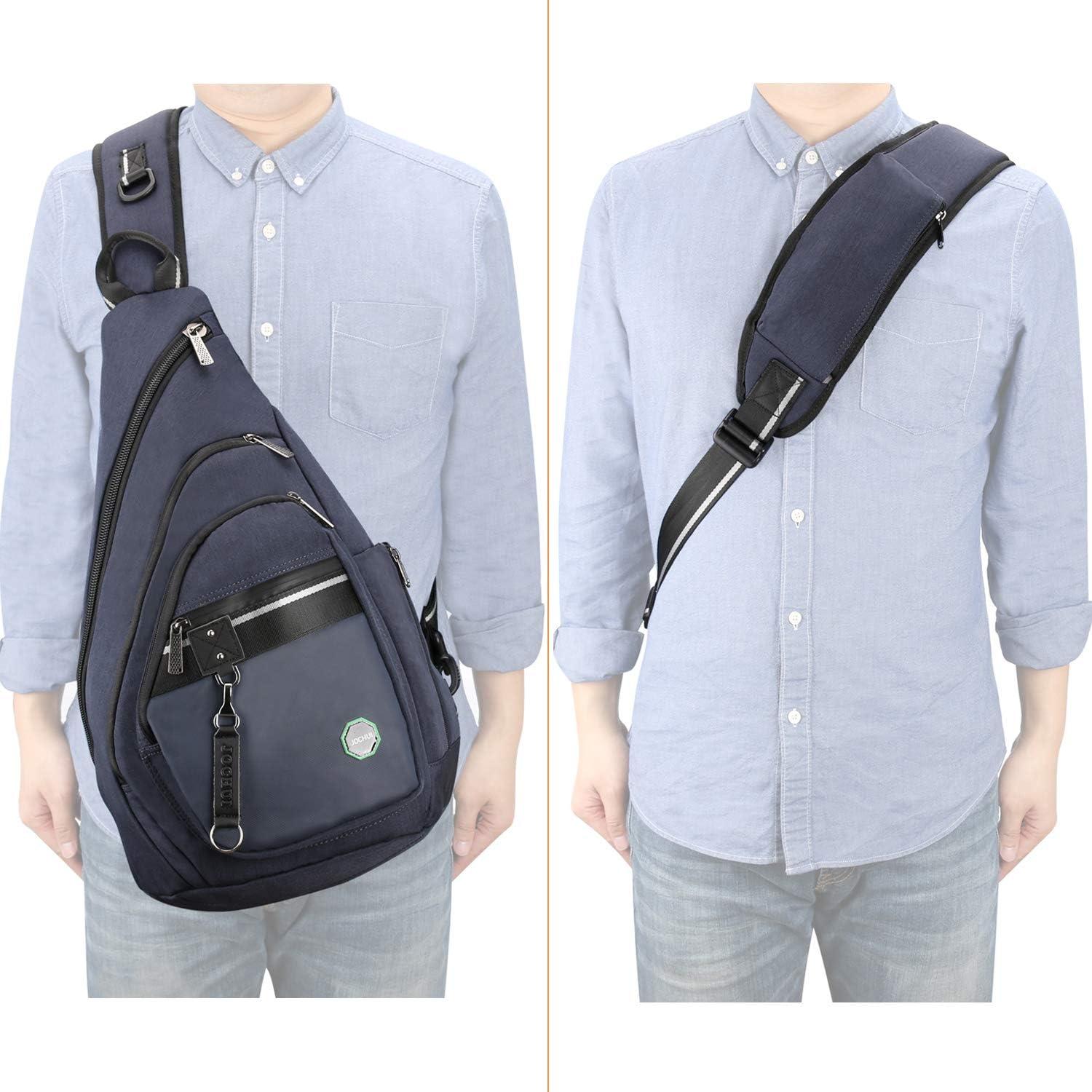 imageLarge Sling Bag Backpack Pack 13 14 Laptop Bag Satchel Festival Travel BlackStyleb Dark Blue