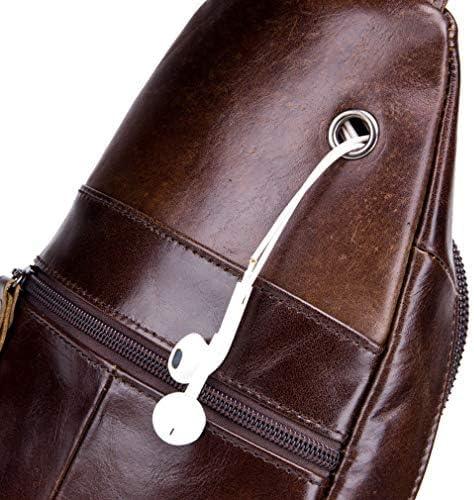 imageLeather Sling Bag Backpack for Men Women Crossbody Shoulder Chest Day Pack Outdoor Travel Camping Tactical Daypack09coffee