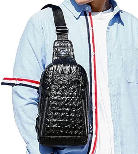 imageLeather Sling Bag Backpack for Men Women Crossbody Shoulder Chest Day Pack Outdoor Travel Camping Tactical Daypack11black