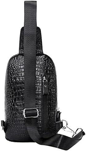 imageLeather Sling Bag Backpack for Men Women Crossbody Shoulder Chest Day Pack Outdoor Travel Camping Tactical Daypack11black