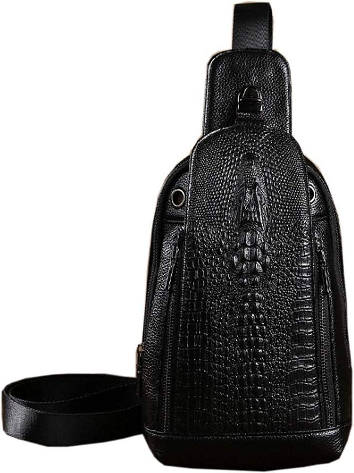imageLeather Sling Bag Backpack for Men Women Crossbody Shoulder Chest Day Pack Outdoor Travel Camping Tactical Daypack13black