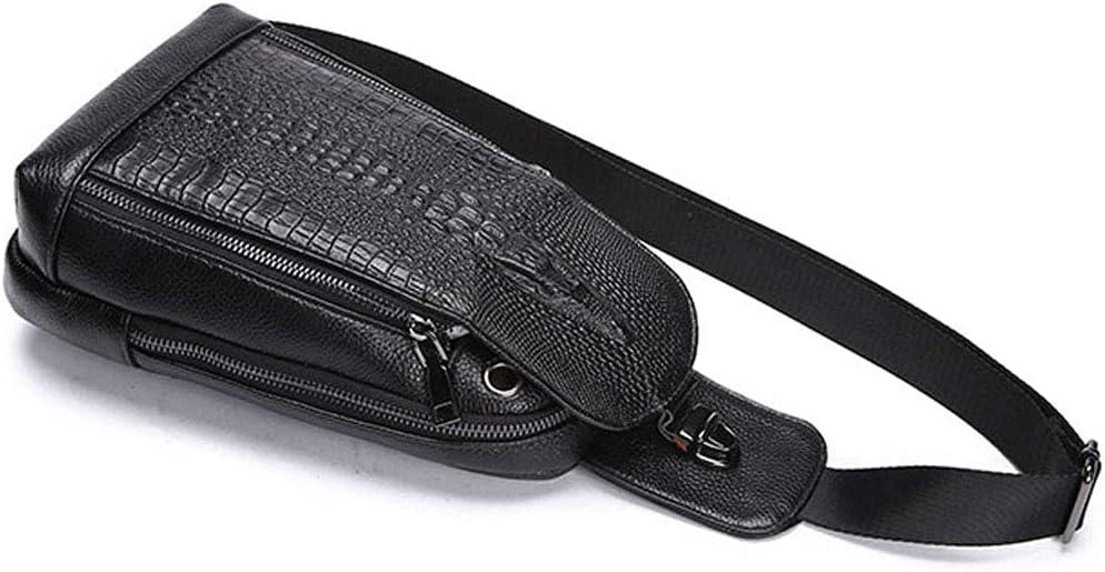 imageLeather Sling Bag Backpack for Men Women Crossbody Shoulder Chest Day Pack Outdoor Travel Camping Tactical Daypack13black